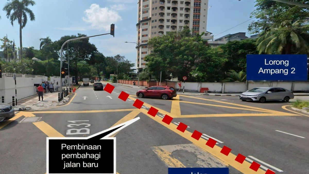 Two Traffic Light Intersections On Jalan Ampang To Close Permanently For Major Road Upgrade