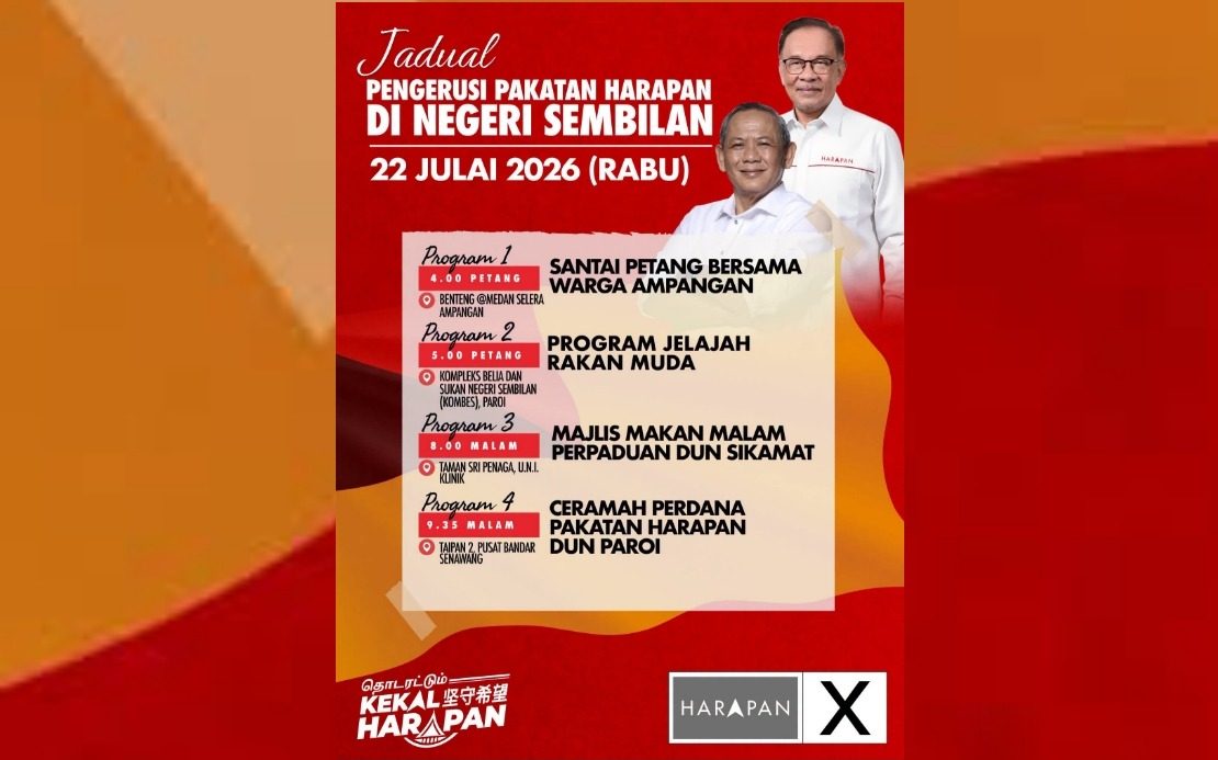 Anwar Charts Multi-Stop Campaign Blitz in Negeri Sembilan Ahead of State Election