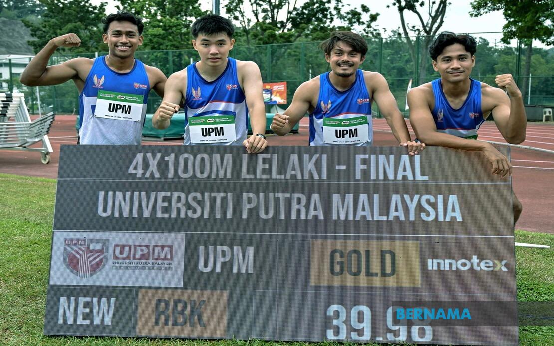 Aliff Iman Leads UPM to Historic 4x100m Gold, Shatters SUKIPT Record with Sub-40 Second Dash