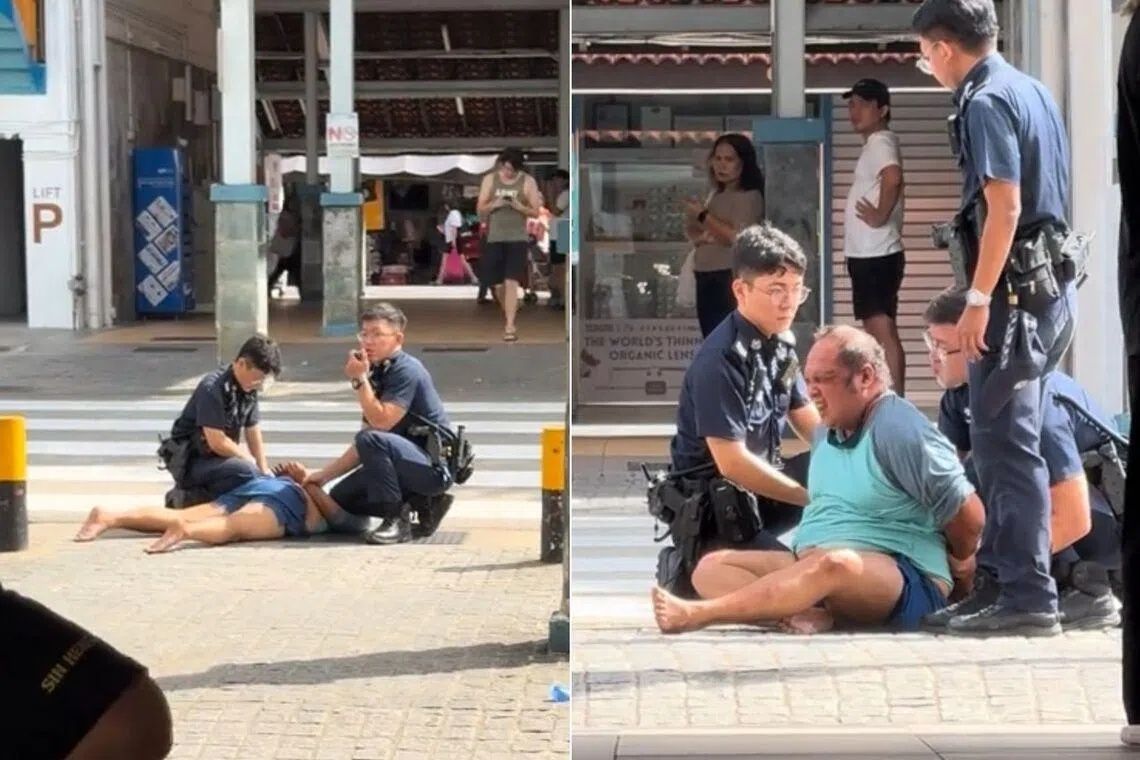 Man arrested in Singapore for obscene conduct and assaulting police officer