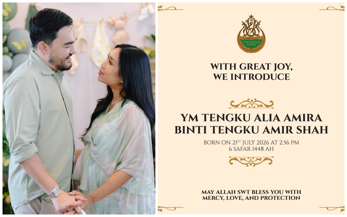 Raja Muda of Selangor Welcomes First Child, Princess Tengku Alia Amira