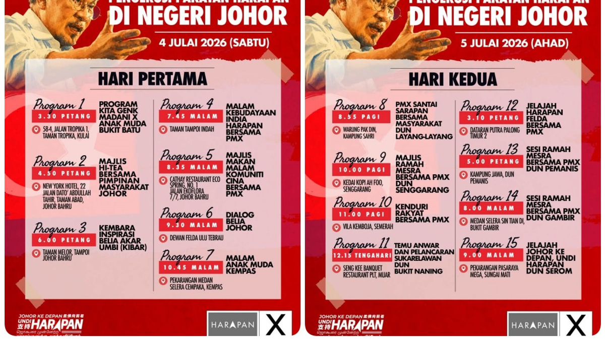Anwar Intensifies Johor Campaign Push With Week of Packed Engagements