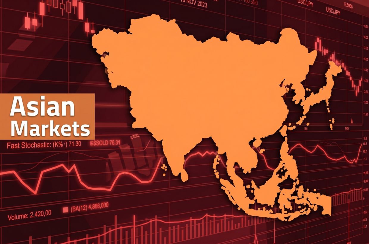Asian Stocks Retreat as Middle East Tensions and Fed Hawkishness Weigh on Markets