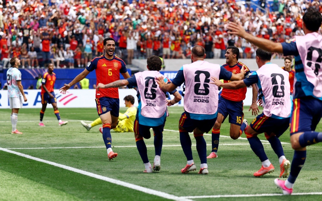 Spain Advances to World Cup Semi-Final After Merino's Late Strike Defeats Belgium