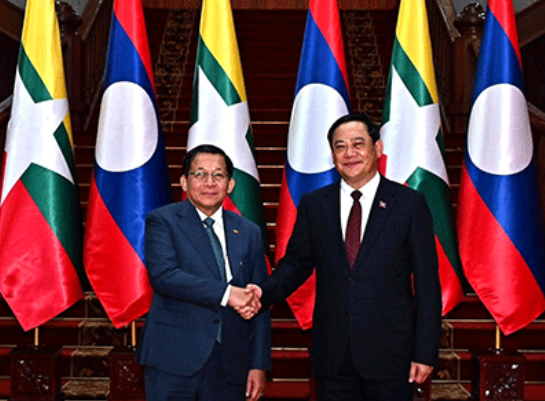Myanmar and Laos Chart Closer Ties as President Min Aung Hlaing Visits Vientiane