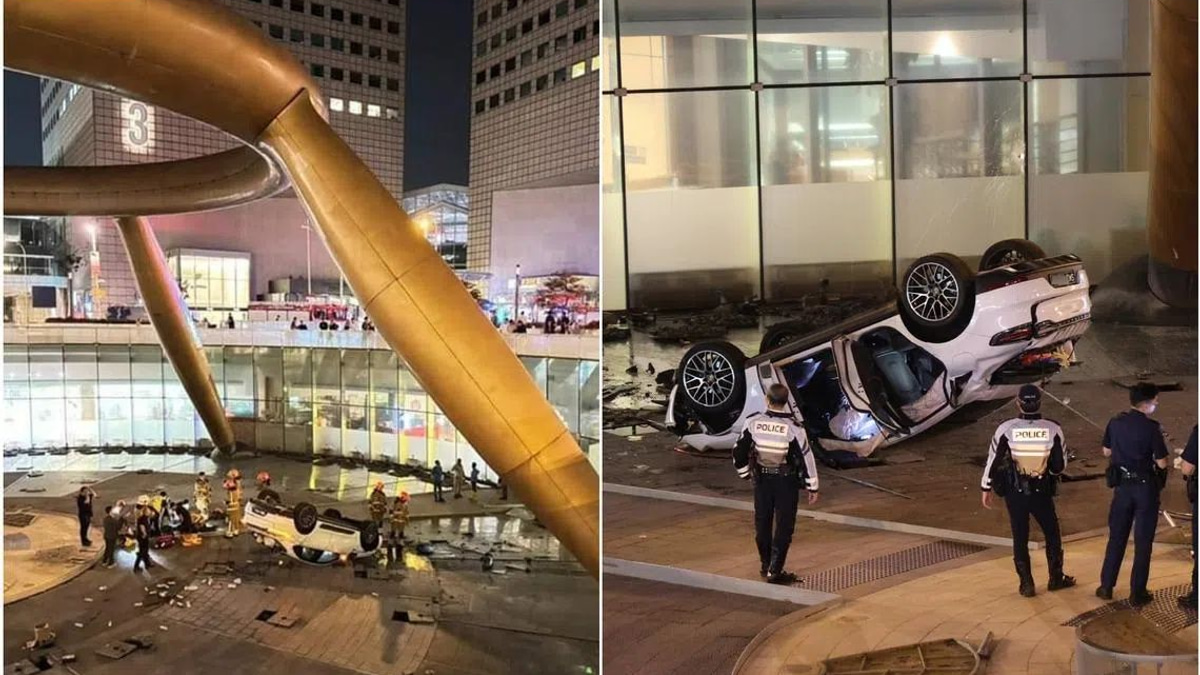 Singapore man jailed five weeks for drink-driving car into Suntec fountain