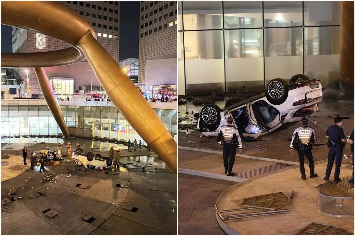 Singapore man jailed five weeks for drink-driving car into Suntec fountain