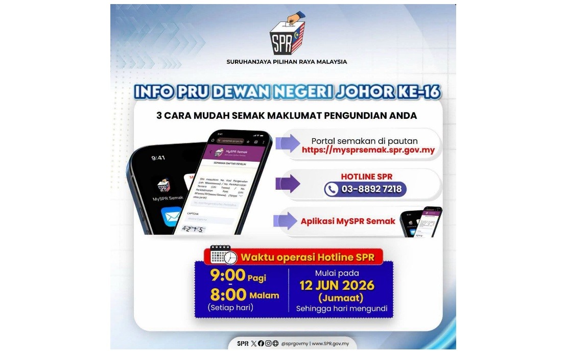 Johor Voters Urged to Verify Polling Details Before Saturday Election