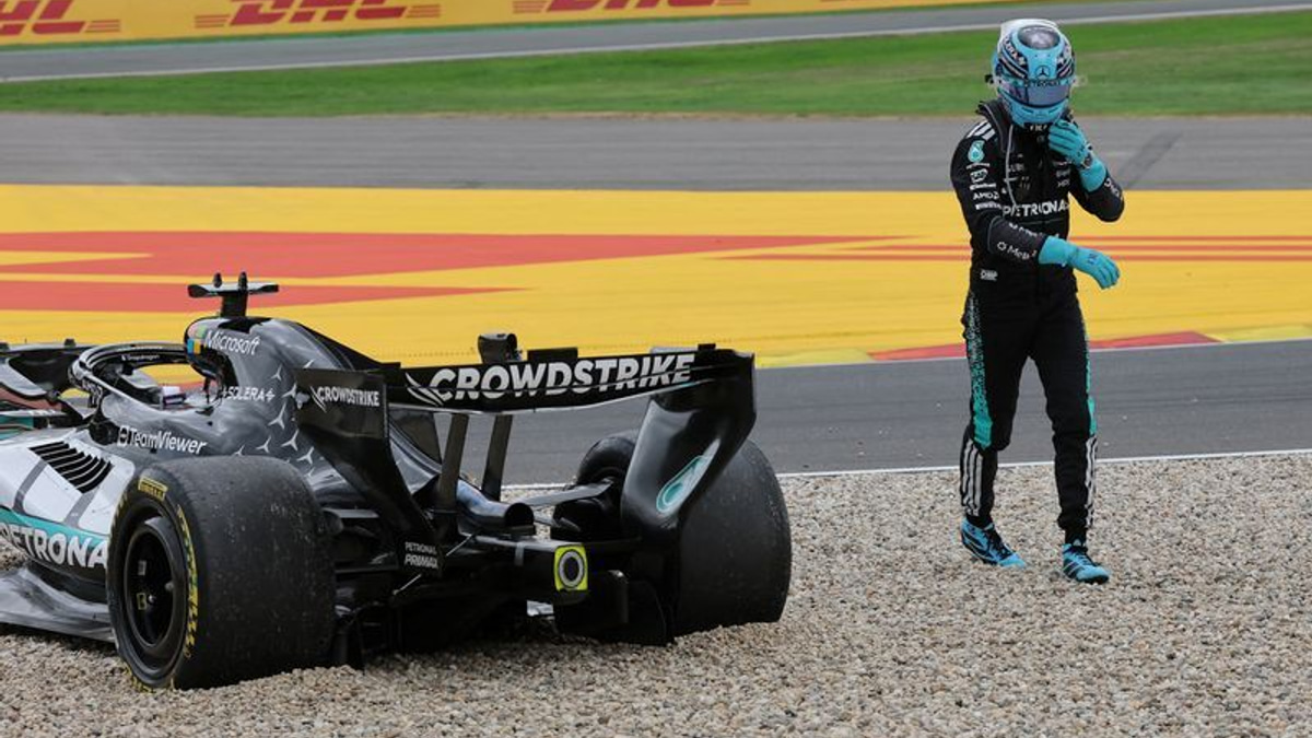 Russell left frustrated after early exit from Belgian Grand Prix derails title challenge