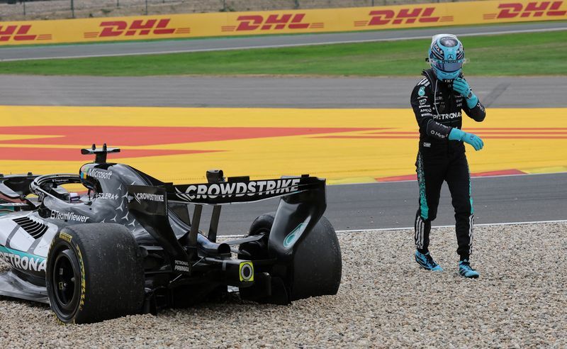 Russell left frustrated after early exit from Belgian Grand Prix derails title challenge