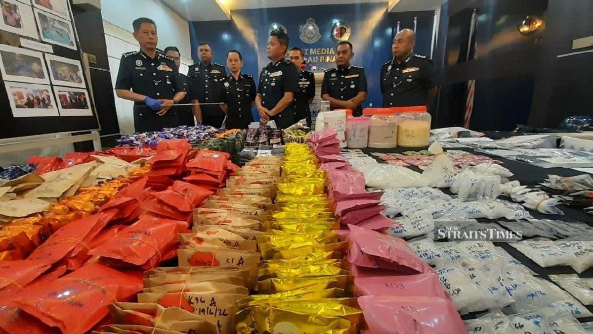 Major Drug Ring Dismantled in Penang: Police Arrest Couple, Seize RM9.7 Million in Narcotics