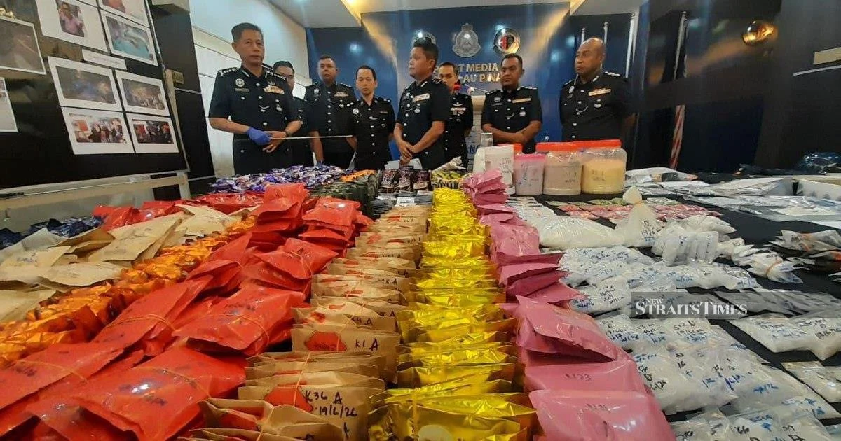 Major Drug Ring Dismantled in Penang: Police Arrest Couple, Seize RM9.7 Million in Narcotics