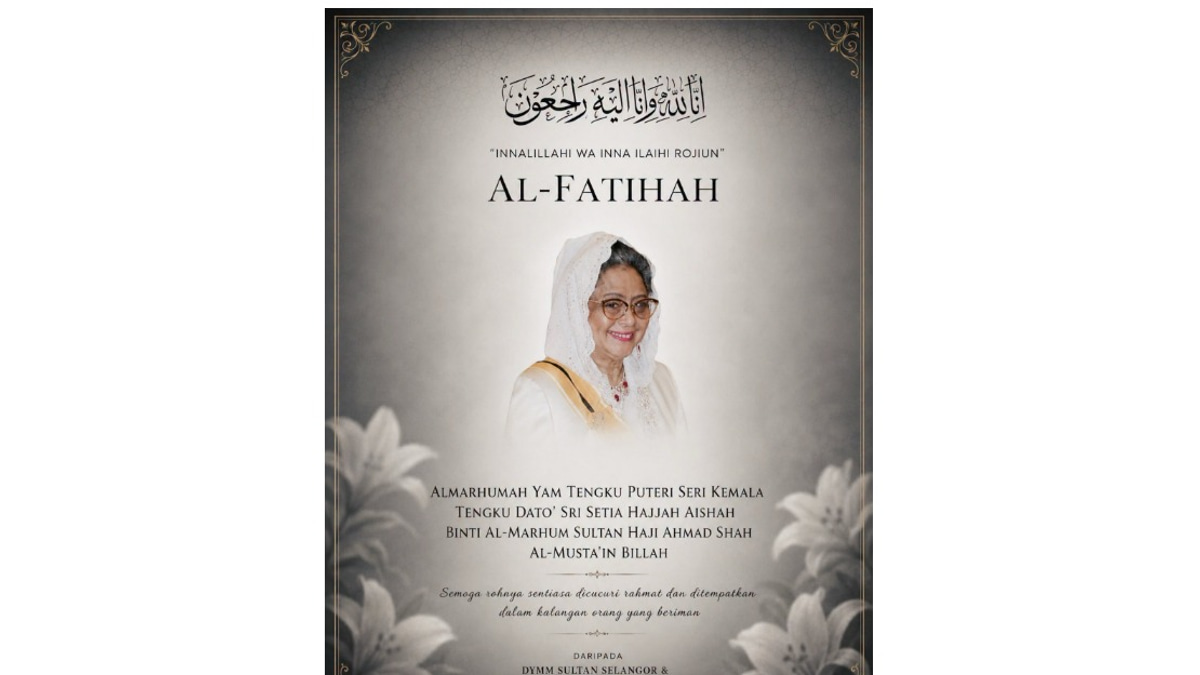 Selangor Royalty Express Condolences Over Pahang Sultan's Sister's Death