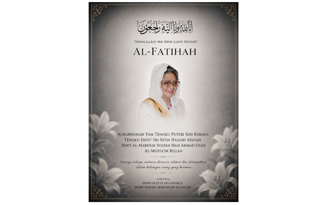 Selangor Royalty Express Condolences Over Pahang Sultan's Sister's Death
