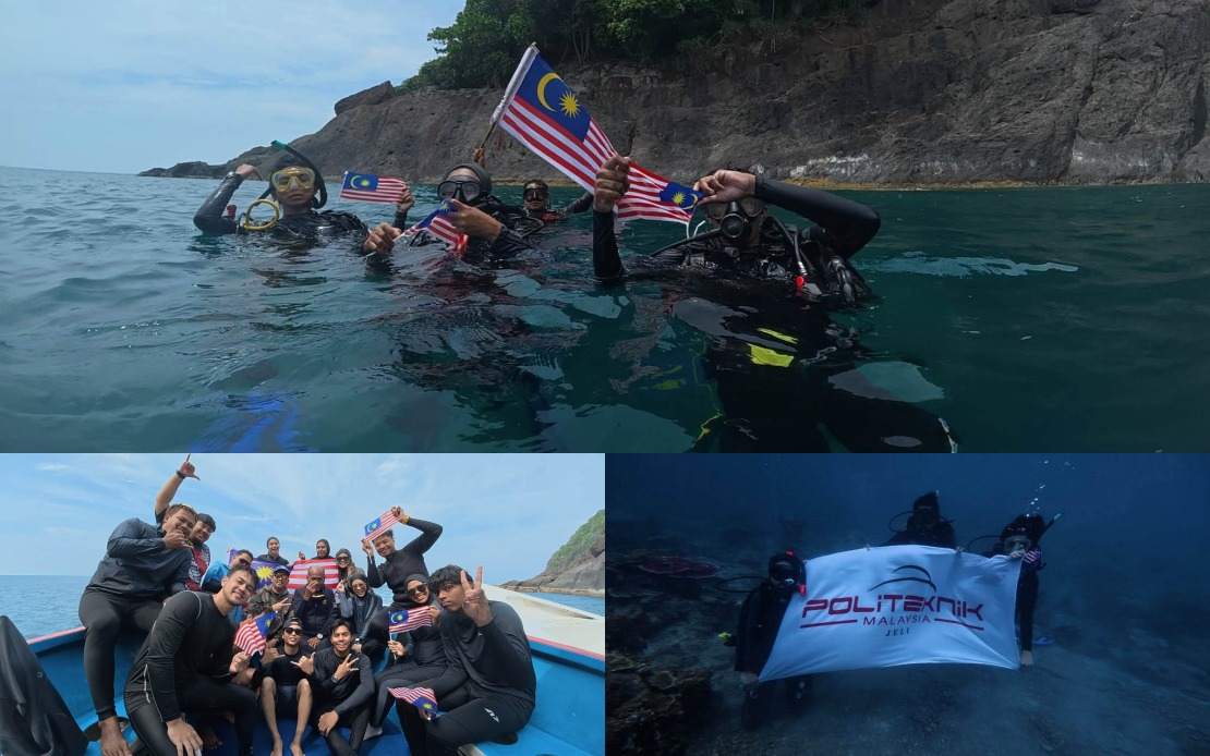 Politeknik Jeli Makes Waves with Underwater National Day Display