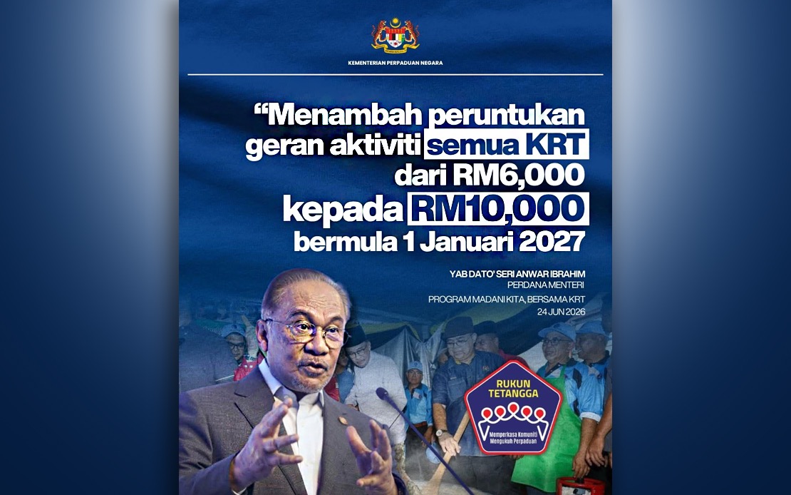 KRT grant boost to RM10,000 will strengthen grassroots unity efforts across Malaysia