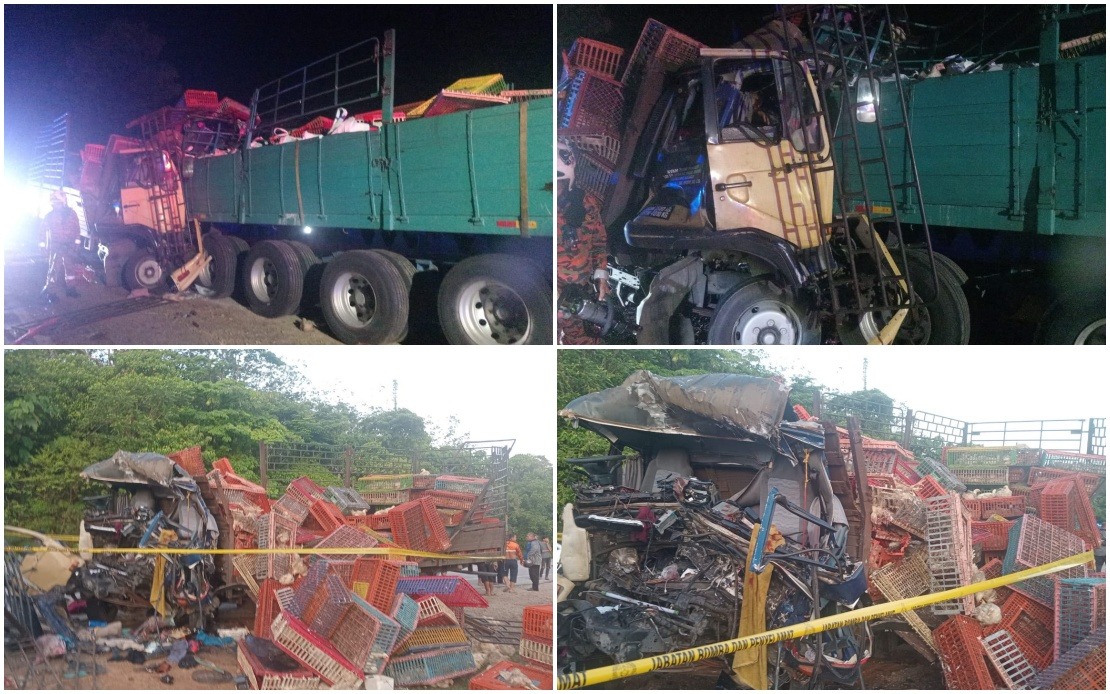 Three Killed in Lorry-Trailer Collision on East-West Highway in Tanah Merah