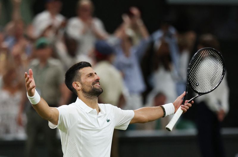 Djokovic Reaches Eighth Straight Wimbledon Semi-Final After Epic Battle with Auger-Aliassime