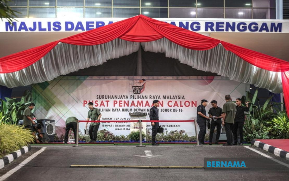 Johor State Election Kicks Off With Nomination Day Across 56 Centres