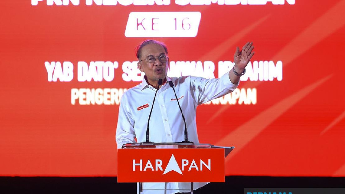 Anwar Urges Negeri Sembilan Voters to Back Pakatan Harapan for Sustained Progress