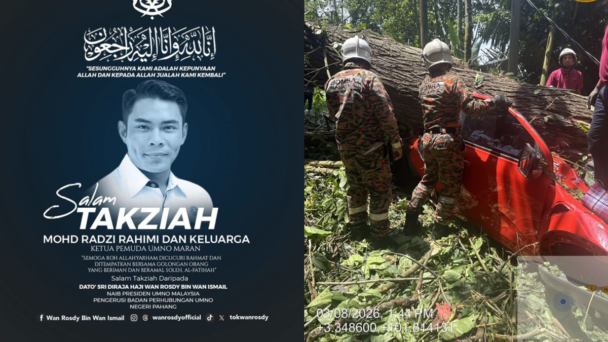 Pahang Menteri Besar Mourns Death of Maran UMNO Youth Chief Mohd Radzi in Tree Tragedy