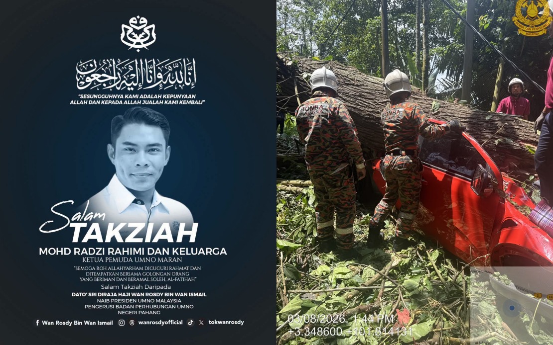 Pahang Menteri Besar Mourns Death of Maran UMNO Youth Chief Mohd Radzi in Tree Tragedy