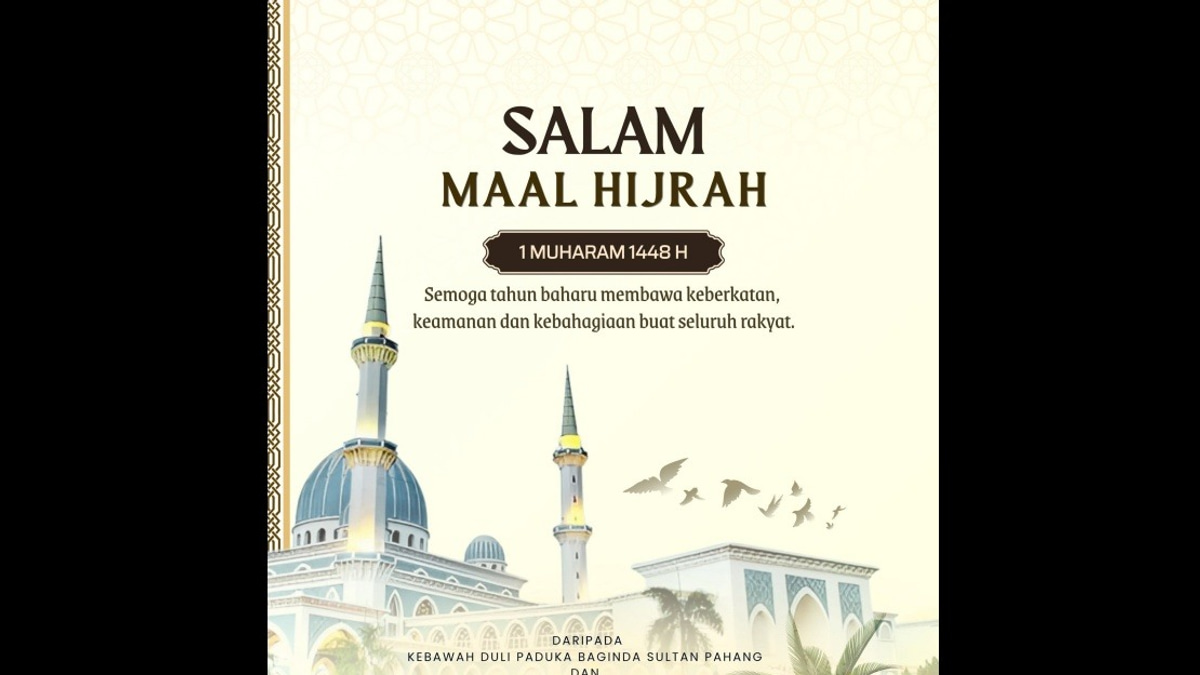 Sultan of Pahang and Tengku Ampuan Greet Muslims on Maal Hijrah 1448H