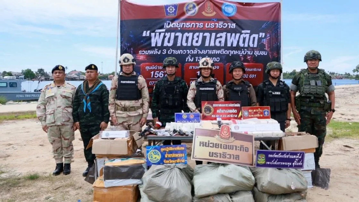 Thai Police Dismantle Major Drug Ring With Links to Malaysia, Seizing RM1.2 Million in Contraband