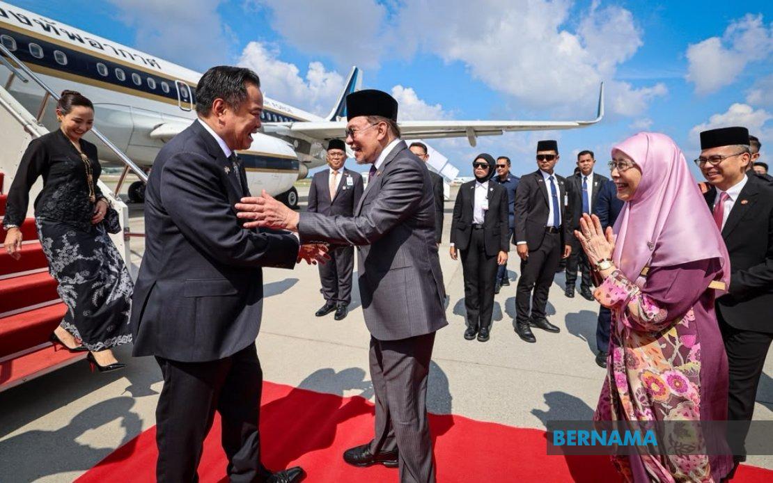 Thailand PM Anutin Arrives in Malaysia for Two-Day Official Visit