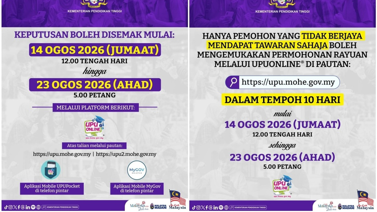 Public University Admission Results for STPM Holders Released August 14