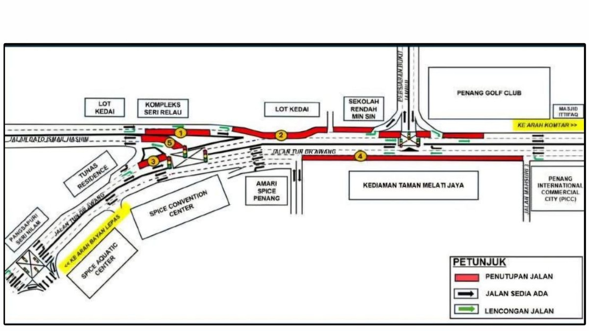 George Town Prepares for Mutiara Line LRT Works with Two-Month Road Diversions