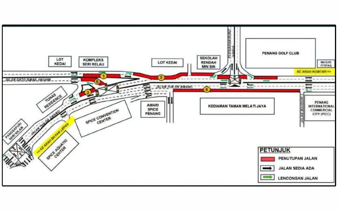 George Town Prepares for Mutiara Line LRT Works with Two-Month Road Diversions