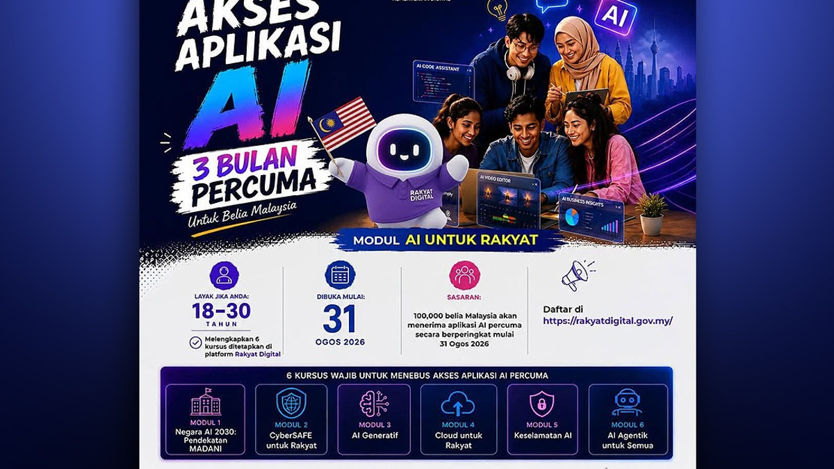 100,000 Young Malaysians Invited to Master AI Through Free Government Training Programme