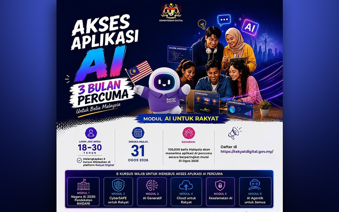 100,000 Young Malaysians Invited to Master AI Through Free Government Training Programme