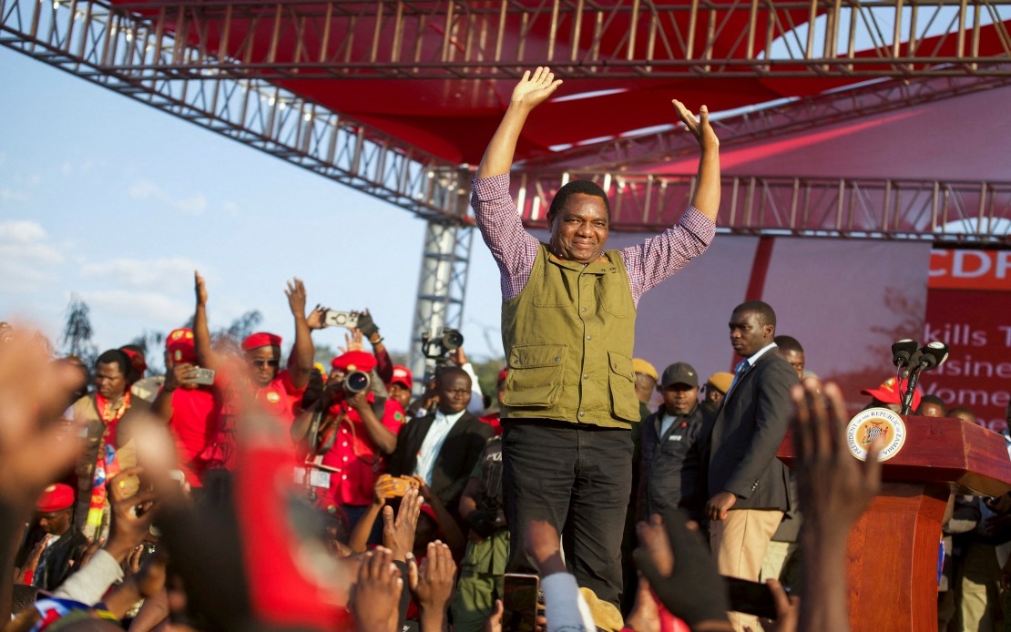 Hichilema Poised for Second Term as Zambian President, Building Strong Lead