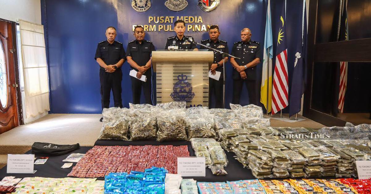 Penang Police Dismantle Three Major Drug Networks, Seize RM3.2 Million in Contraband