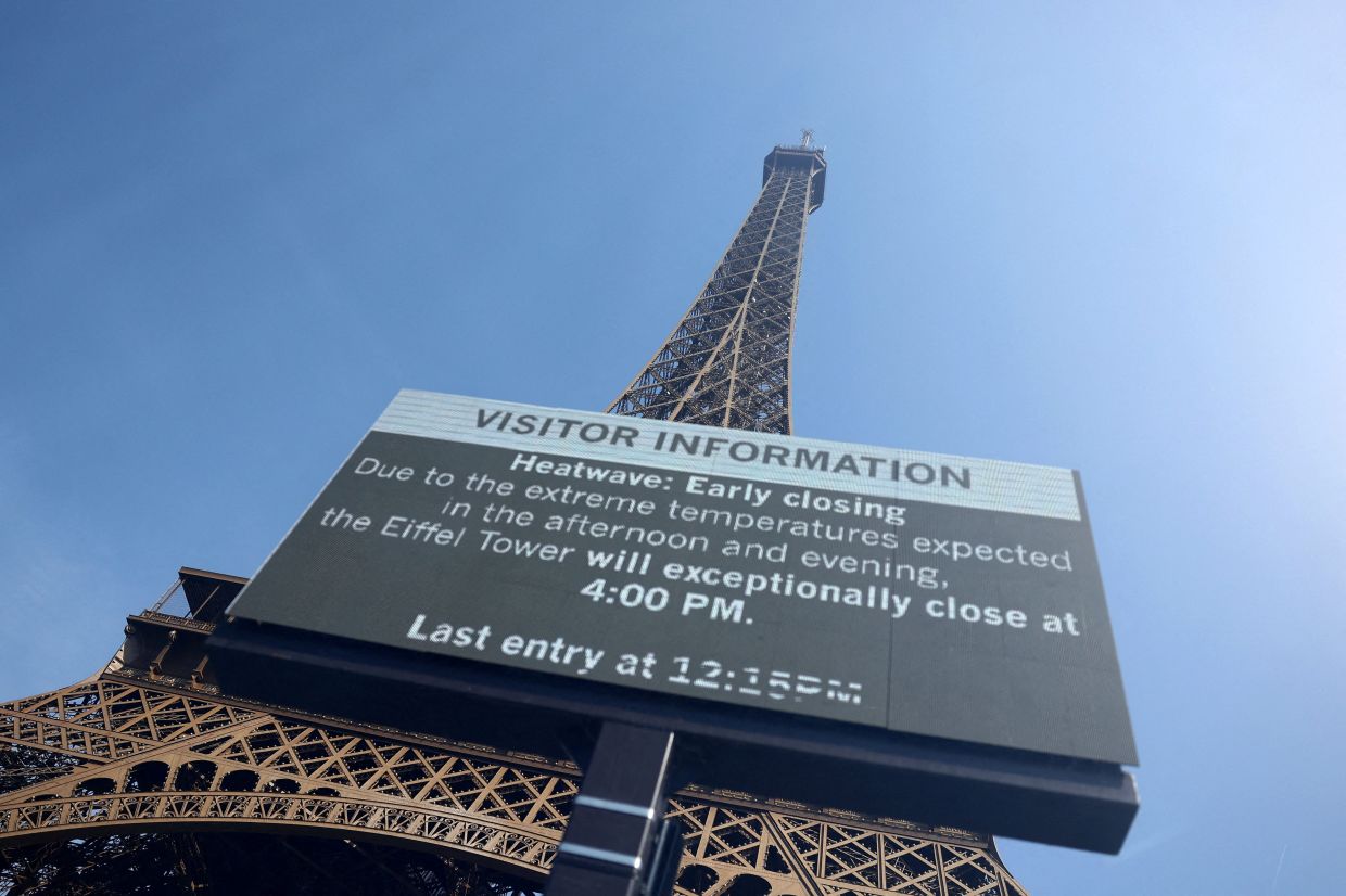 Paris heatwave forces early closures of iconic sites, frustrating tourists worldwide