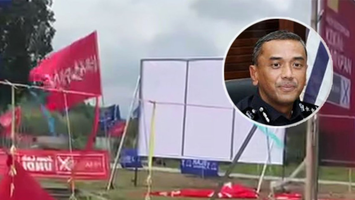 First arrest made for election flag damage in Negri Sembilan state polls