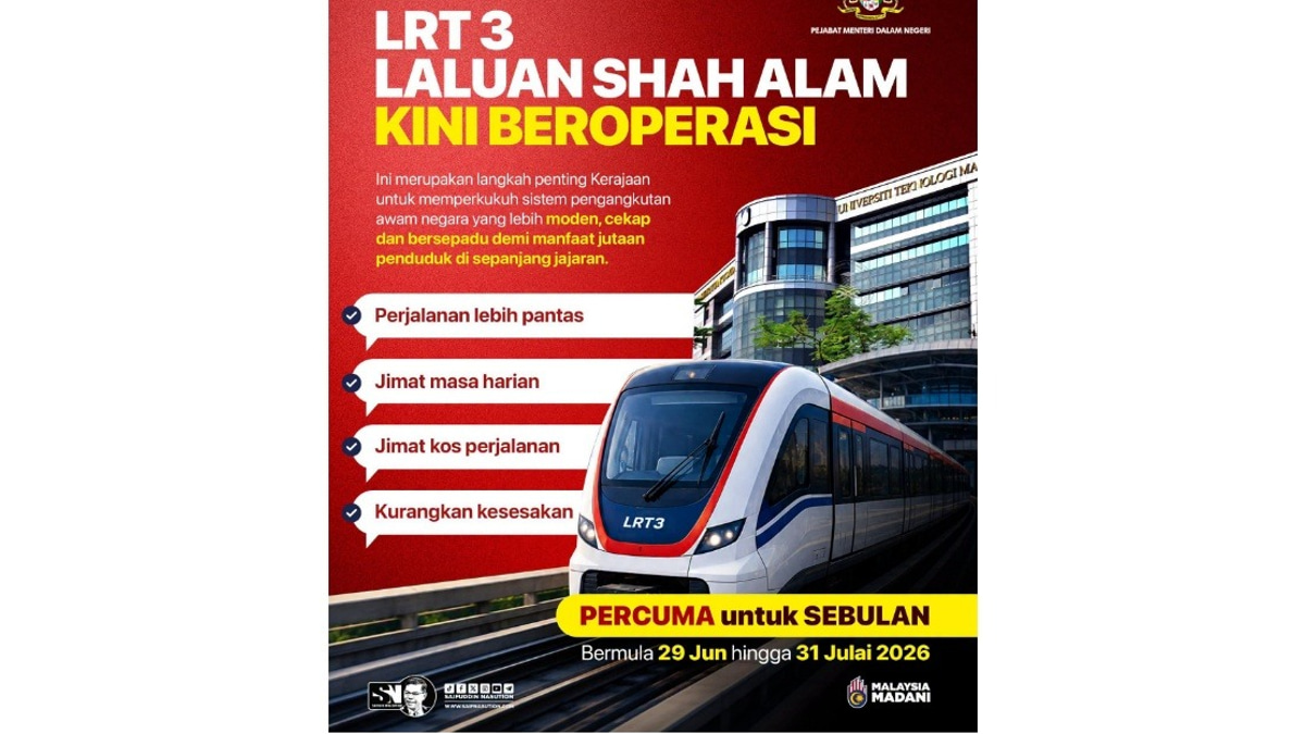 Shah Alam LRT3 Shows MADANI Government's Push for Modern Public Transport