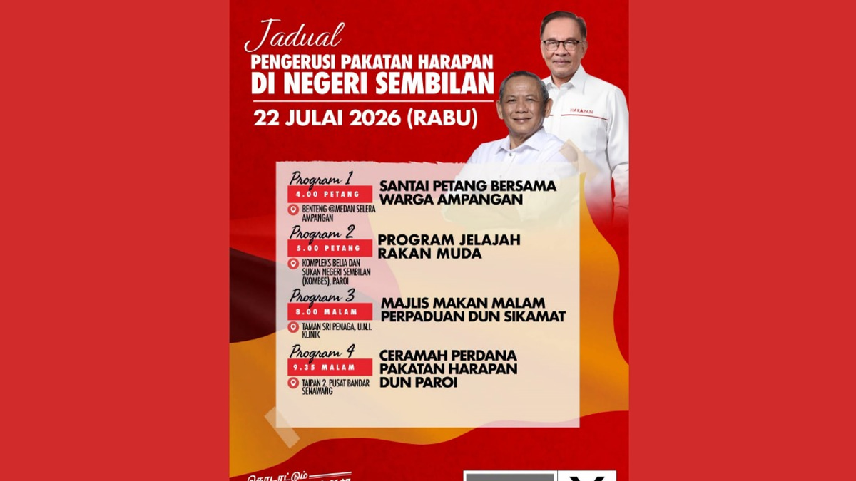Anwar Launches Fresh Campaign Push in Negeri Sembilan as PH Seeks to Retain State
