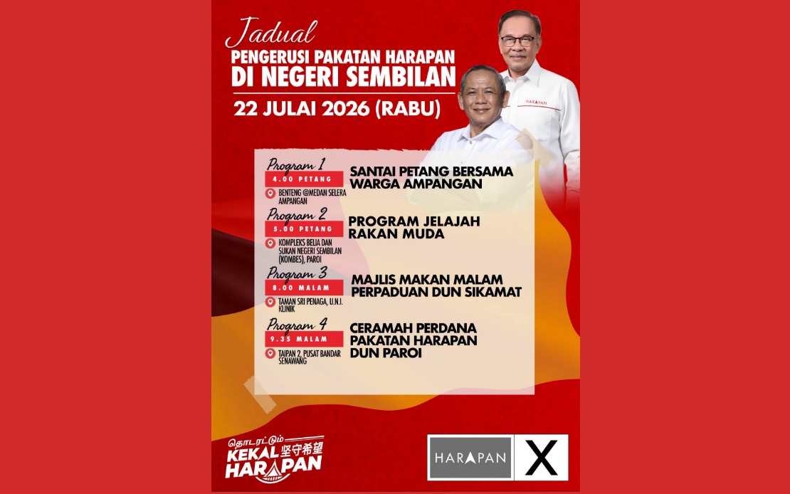 Anwar Launches Fresh Campaign Push in Negeri Sembilan as PH Seeks to Retain State