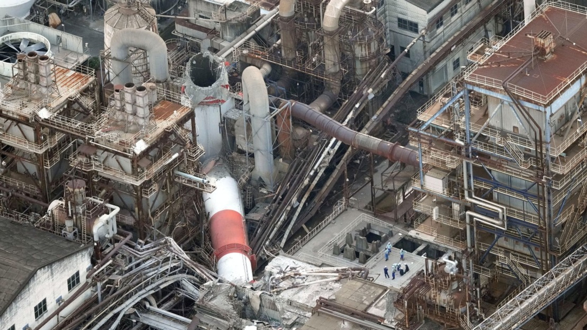 Two in Cardiac Arrest, Nine Missing After Smokestack Collapses at Kumamoto Paper Mill
