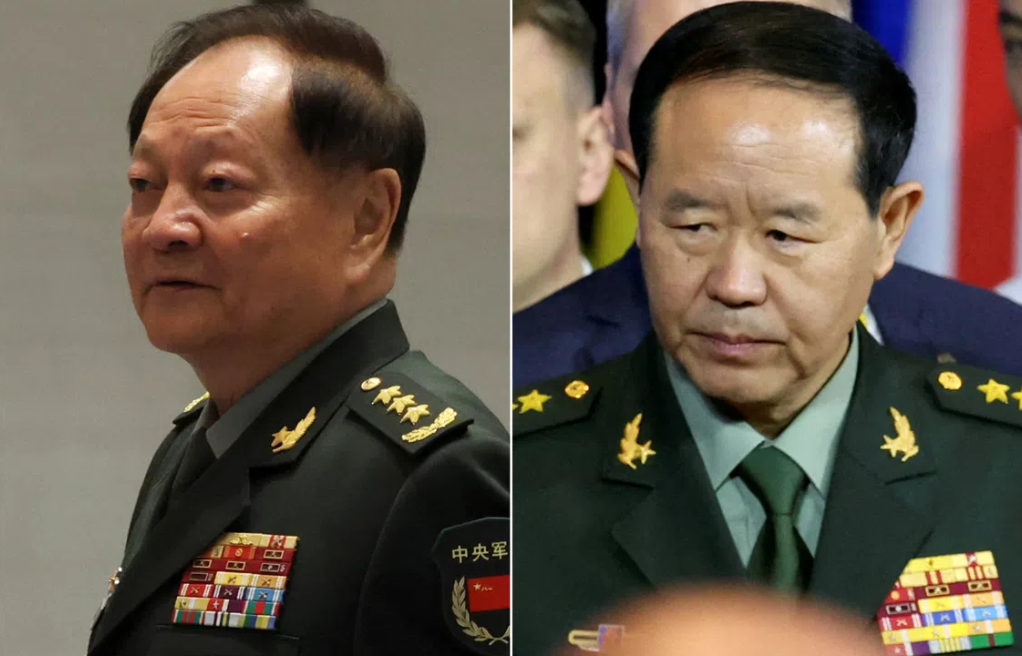 China purges two senior generals from supreme military command amid Xi's expanding corruption campaign