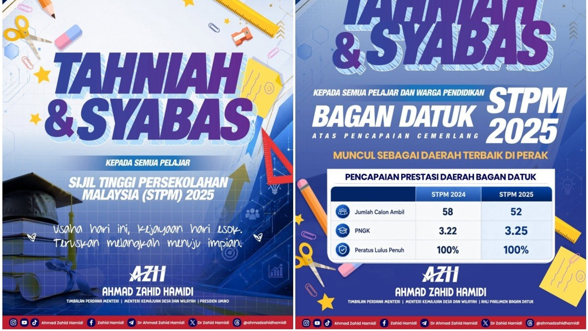 Bagan Datuk Shines as Top STPM District in Perak with 3.25 CGPA