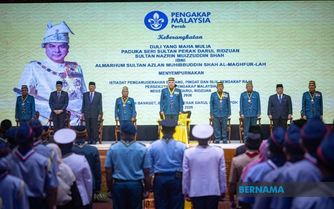 Sultan Nazrin Presides Over Perak Scouts' Awards Ceremony as Movement Eyes Centenary